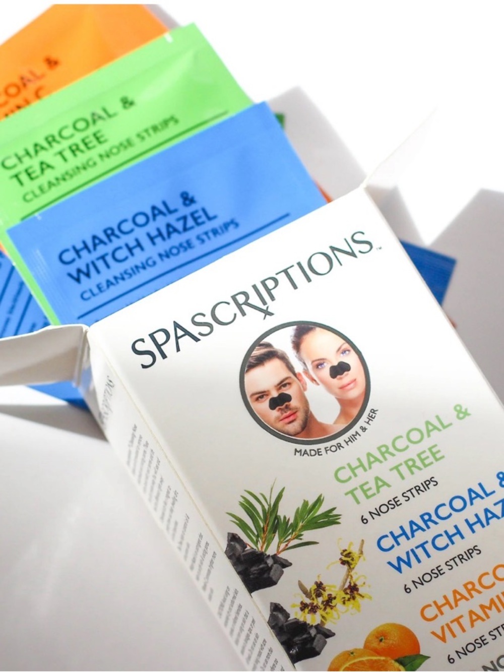 Charcoal Nose Strips 3-Pack Set | Tea Tree Witch Hazel Vitamin C | 36 Strips - Picture 2 of 5